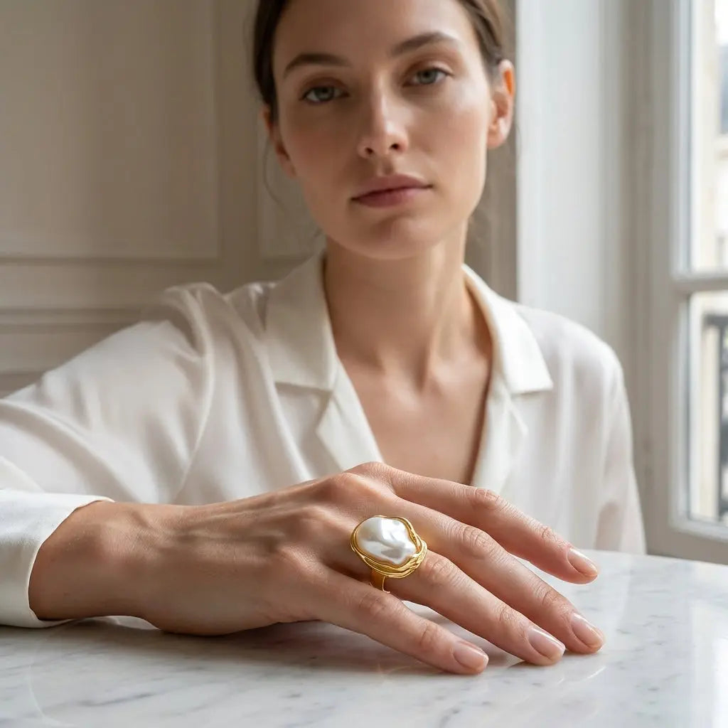 Bague Perla Dorée Kalya Paris