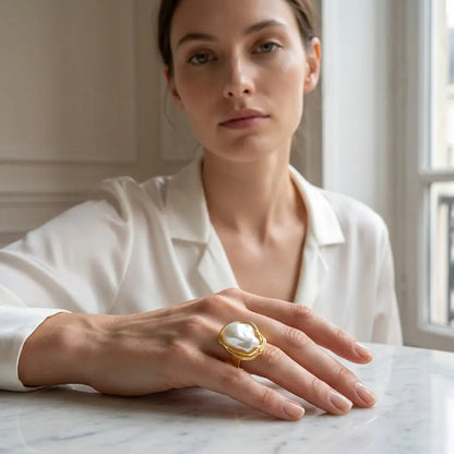 Bague Perla Dorée Kalya Paris